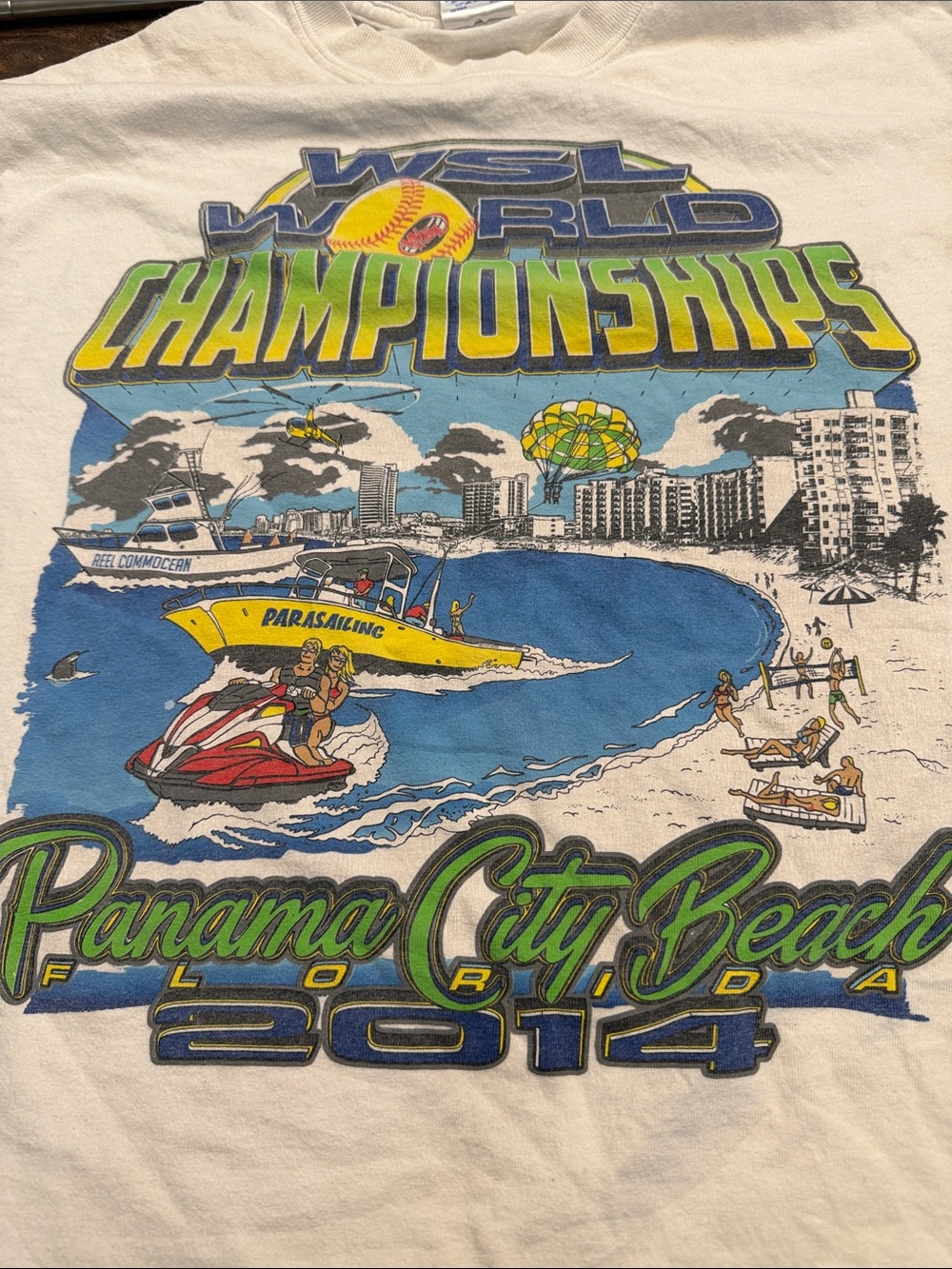 Vintage 2014 WSL Slowpitch Softball World Championships Graphic Tee M